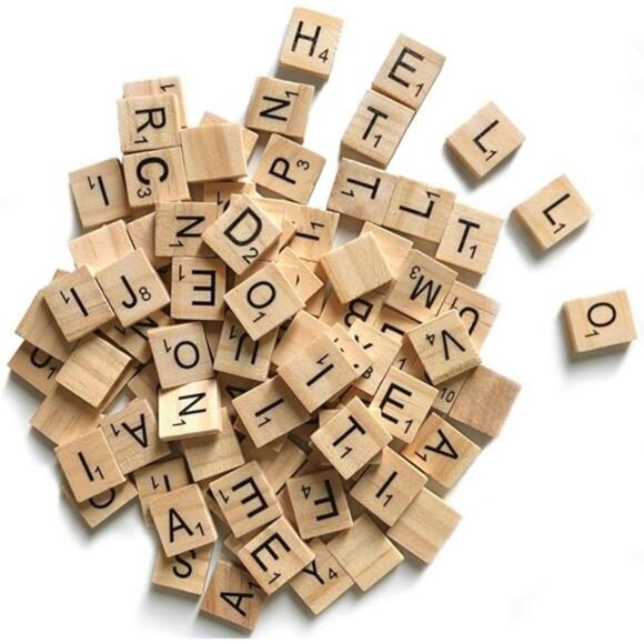 500 Wood Letter Tiles,Scrabble Letters for Crafts - DIY Wood Gift Decoration - - Picture 8 of 8